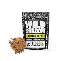 Wild Foods Cordyceps Mushroom Extract Powder Cultivated Mycelium, Hot Water Extract Adaptogenic Nootropic for Energy, Focus, and Health, Pure & No Fillers (4 Ounce)
