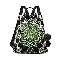 ALAZA Abstract Bohemian Mandala Dot Art Backpack Purse for Women Anti Theft Fashion Back Pack Shoulder Bag