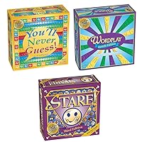 You'll Never Guess + Wordplay + Stare = Triple Play Board Game Bundle for Families and Game Night