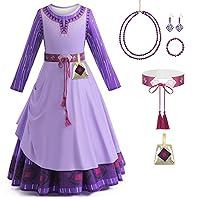 Wish Asha Costume Dress for Girls Asha Princess Gown Costumes With Accessories