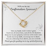 Confirmation Sponsor Necklace Gift For Women, Faithful Appreciation Necklace, Confirmation Sponsor Gift For Teenage Girls Gift With Message Card And Gift Box.