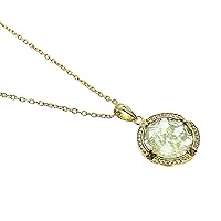 Designer Gold Plated Necklace Studded With Rose Cut Gemstone and Cubic Zircon Handmade Pendant Necklace Valentine's Gift For Her
