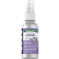 Nature's Truth Lavender Essential Oil Spray | 2.4 fl oz | for Room Aroma Mist, Topical Use, & Yoga
