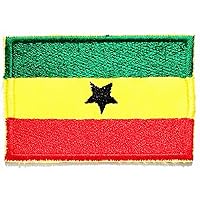 Nipitshop Patches Flag Ghana Patch Ghana World Flags Embroidered Patch National Emblem Iron On Sew On Patch Embroidery Iron On Flag Appliques for Craft Sewing Clothing