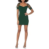 Speechless Women's Short Sleeve Green Fitted Party Dress