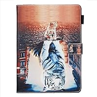 Flip Case for Samsung Galaxy Tab A 8.0 2019 SM-T290/T295,Cat Tiger Butterfly Animals Floral Pattern Pu Leather Case Cover Magnetic Clasp