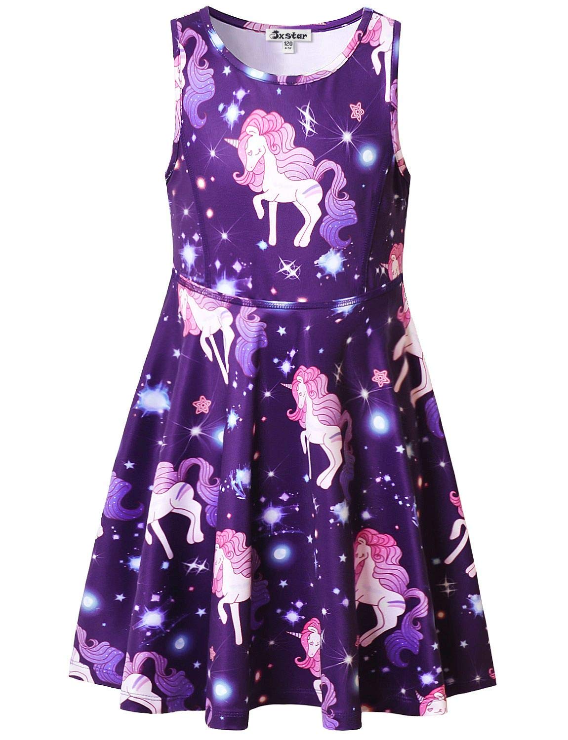 Jxstar Sleeveless Dresses for Girls Summer Swing Casual Clothes for Little Kids