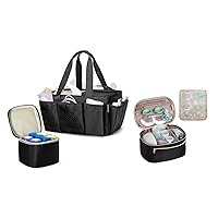 Fasrom Wearable Breast Pump Bag with Waterproof Mat Bundle with Breast Pump Caddy Organizer Bag with Breastmilk Cooler