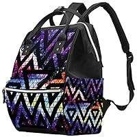 Galaxy Triangle Geometric Shape Diaper Bag Travel Mom Bags Nappy Backpack Large Capacity for Baby Care