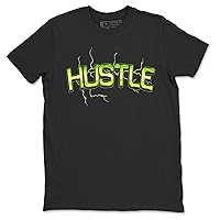 Electric Hustle 6 Retro Electric Green Black Design Sneaker Matching Shirt