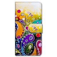 Case for Motorola Edge Plus 2022/ Motorola Edge Plus 5G UW, Colorful Dragonfly Leather Flip Phone Case Wallet Cover with Card Slot Holder Kickstand for Motorola Moto Edge+ 2022/Edge+ 5G UW