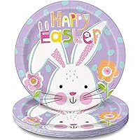 Lilac Easter Round Dinner Plates - 8 Pcs