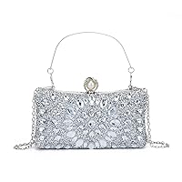 Lanpet Women Clutches Multicolor Crystal Rhinestone Evening Handbag Chain Strap Shoulder Bag