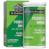 Probiotics with Prebiotics, Postbiotics, D3 & Zinc - 30 Day Immune Support for Gut & Digestive Health