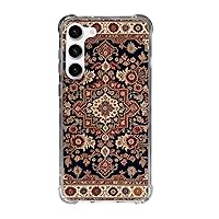 Cell Phone Case for Galaxy s21 s22 s23 Standard Plus + Ultra Models Cool Persian Rug Protective Bumper Beige Black Burgundy Carpet Antique Style Oriental Persain Kermin Rugs Vintage Design Slim Cover