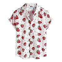 VATPAVE Boys Hawaiian Shirt Short Sleeve Button Down Shirt Summer Beach Shirts for Kids 6-14 Years