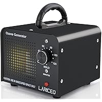 12000mg/h High Capacity Ozone Generator, Home and Commercial Ozone Machine Odor Removal, Ideal for Car, Home, Smoke, Pet, etc (Black)