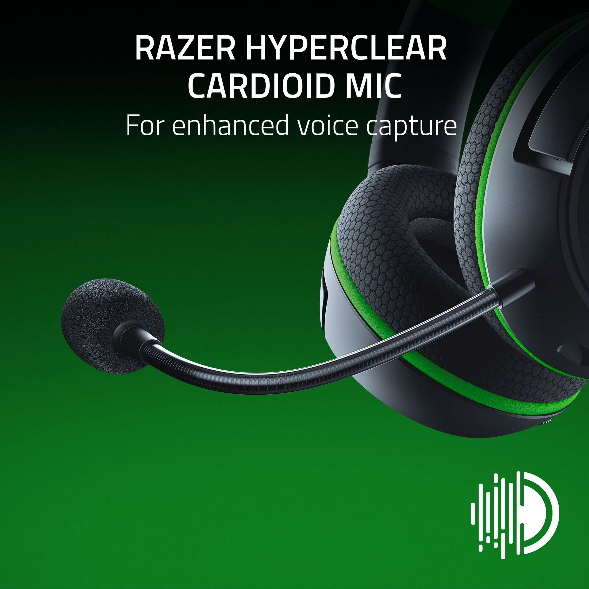 Razer Kaira HyperSpeed Wireless Gaming Headset for Xbox Series X|S, Xbox One, PC, Mobile: TriForce 50mm Drivers, HyperClear Cardioid Mic, Low Latency Bluetooth Mode, Up to 30 Hour Battery Life, Black