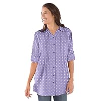 Woman Within Women's Plus Size Pintucked Tunic Blouse