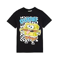 Kids T-Shirt | Boys Girls Dude Checker Character Short Sleeve Black Top