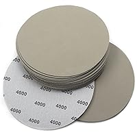Sanding Discs 6 Inch,4000 Grit Sandpaper Hook & Loop Round Wet Dry Silicon Carbide Sand Paper for Random Orbital Sander,30-Pack