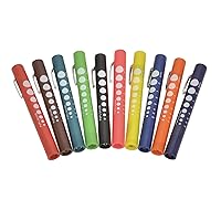 SURGICAL ONLINE Nurse Pen Light 10-Pack - Colorful Pupil Gauge Pen Lights for Nurses in Assorted Colors