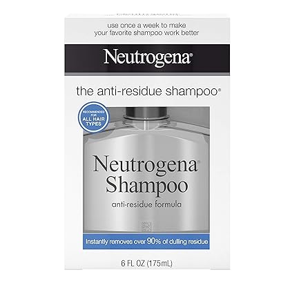 Neutrogena Anti-Residue Clarifying Shampoo, Gentle Non-Irritating Clarifying Shampoo to Remove Hair Build-Up & Residue, 6 Fl Ounce