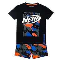 NERF Boys T-shirt and Shorts Set Kids Camouflage Outfit