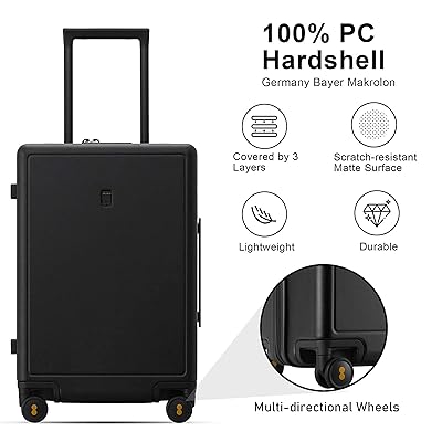 Mua LEVEL8 Elegance Checked Luggage, 24 Inch Hardside Suitcase, Lightweight  PC Matte Hardshell with TSA Lock, Spinner Wheels - Black trên  Mỹ  chính hãng 2024