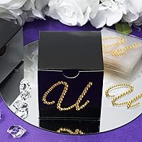 Gold Rhinestone Sticker Diamond Letters - U | Pack of 12