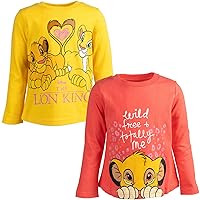Disney Moana Nightmare Before Christmas Lion King Minnie Mouse 2 Pack Long Sleeve T-Shirts Infant to Big Kid Sizes
