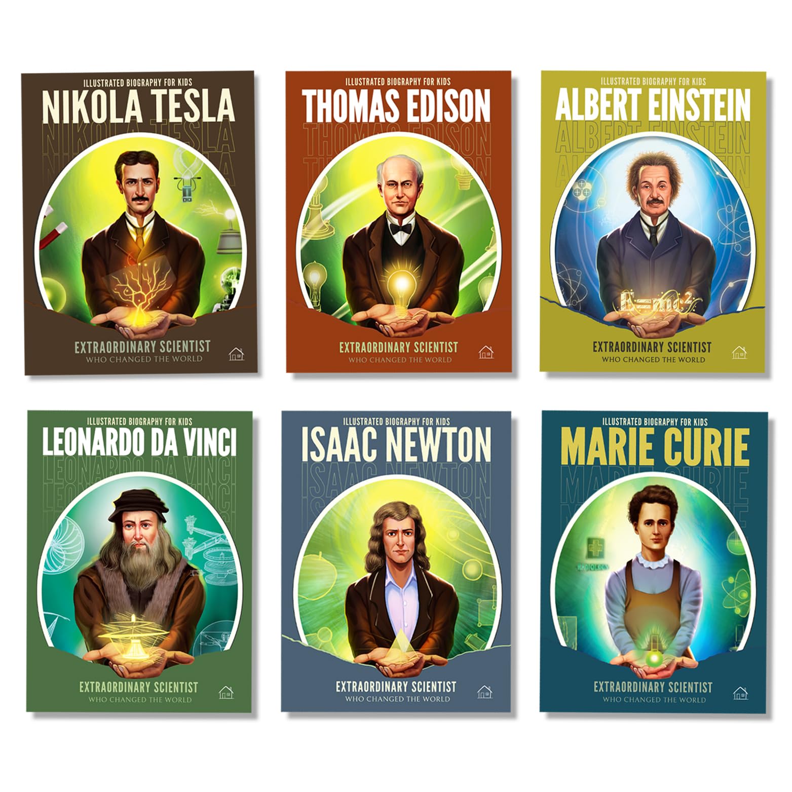 Illustrated Biography for Kids: Extraordinary Scientists who Changed the World: Set of 6 Books
