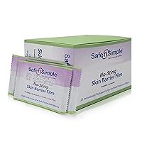 Safe n' Simple Skin Barrier Wipes - 25 Large 5” x 7” Individually Wrapped No-Sting Barrier Film Wipes - Skin Prep Protective Wipes - Bandage Medical Barrier Film for Skin