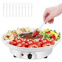 8.79oz MINI Electric Chocolate Melting Pot,Melting Fondue Set with 4PCS Forks,Cute Chocolate Fondue Fountain,Warmer Machine for Milk Chocolate,Cheese,Butter,Candy