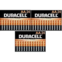 Duracell - CopperTop AA Alkaline Batteries - Long Lasting, All-Purpose Double A Battery for Household and Business - 72 Count