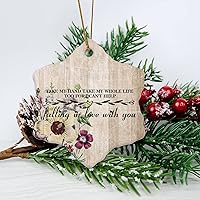 Personalized 3 Inch Take My Hand Take My Whole Life Too for I Can't Help Falling in Love with You White Ceramic Ornament Holiday Decoration Wedding Ornament Christmas Ornament Birthday Mother's Day Gi