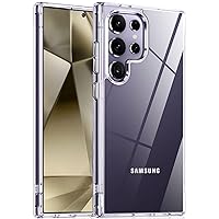 TR4U for Samsung Galaxy S24 Ultra Case, Clear [Anti-Yellowing], [Military Grade Drop Protection], Hard Back Phone Case Cover, Anti-Scratch Clear Case for Samsung Galaxy S24 Ultra 6.8-Inch (2024)