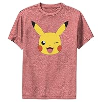 Pokemon Pikachu Big Face Boys Short Sleeve Tee Shirt