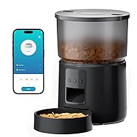 Automatic Cat Feeder WiFi: 2.4G/5G Dog Food Dispenser App Control - Auto Timer Cats Feeders - Smart Timed Feeding Supplies - Automated 3 Litter Puppy Electric - Multiple Animal - BEMOONY