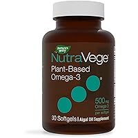 Nature's Way NutraVege Plant Based Omega-3, Heart Health and Eye and Brain Function*, 30 Vegan Softgels