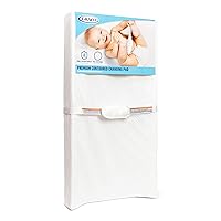 Premium Contoured Changing Pad – GREENGUARD Gold Certified, Water-Resistant, Ultra-Soft Buckle Cover, Contoured Baby Changing Pad, Fits Most Standard-Size Changing Toppers, Non-Skid Bottom