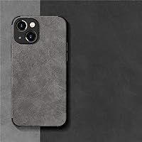for Shockproof Matte Case for iPhone 13 12 11 Pro X XR XS Max 7 8 Plus Leather Fabric Retro Cover,Gray,for iPhone 12 Pro
