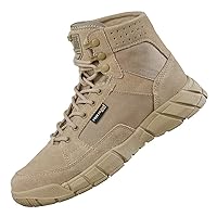 FREE SOLDIER Waterproof Hiking Work Boots Men's Tactical Boots 6 Inches Lightweight Military Boots Breathable Desert Boots(Tan 11.5)