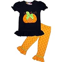 Boutique Baby Toddler Little Girls Fall Colors Pumpkin Patch Halloween Outfits