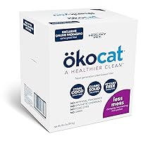 ökocat Less Mess Natural Wood Clumping Cat Litter Mini-Pellets, Great for Long-Hair Breeds, 18.6 lbs, Large