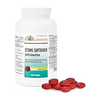 Docusate Sodium with Senna Tabs, 50mg / 8.6mg, Laxative Tablets (1,000 Tablets)