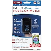 Smart Pulse Oximeter - Fingertip Pulse Oximeter Blood Oxygen Saturation Monitor with Free Relaxation Coach App