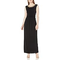 ELLEN TRACY Women's Beaded Collar with Lace Back Inset Gown