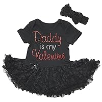 Petitebella Daddy is My Valentine Tutu Baby Dress Nb-18m
