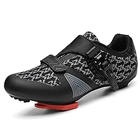 Men Women Cycling Shoes Compatible with Peloton Bike Shoes with Delta Cleats for Indoor Cycling Biking Black 38